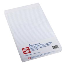 Notepad Legal size, lined pkg 5