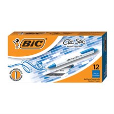 Stylos à bille rétractable Clic Stic® Boîte de 12 bleu