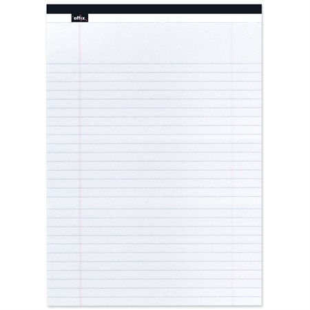 Offix®  Note Pads Legal  (8-1 / 2 x 14-3 / 4 in.) ruled 11 / 32, white