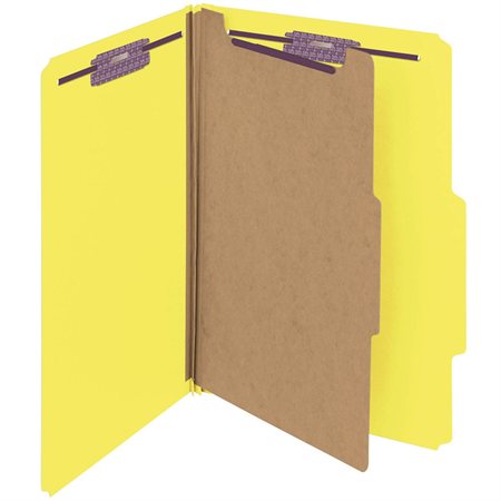 Chemise de classement couleur en carton pressé jaune