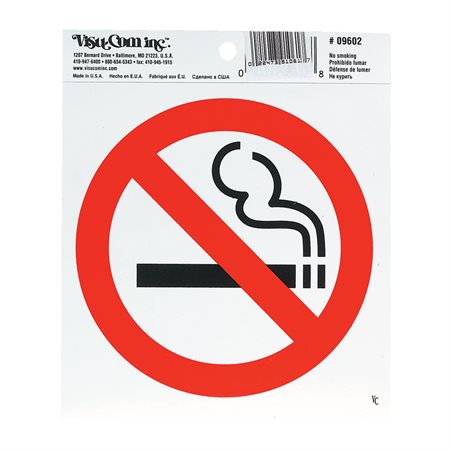 No smoking Sign 6 x 6”