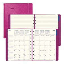 Filofax® Monthly Diary (2022) 9-1/4 x 7-1/4 in fuchsia