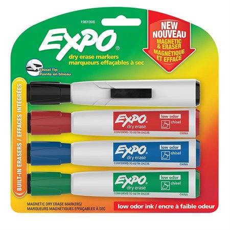 Expo® Whiteboard Marker Chisel. Package of 4 assorted colors