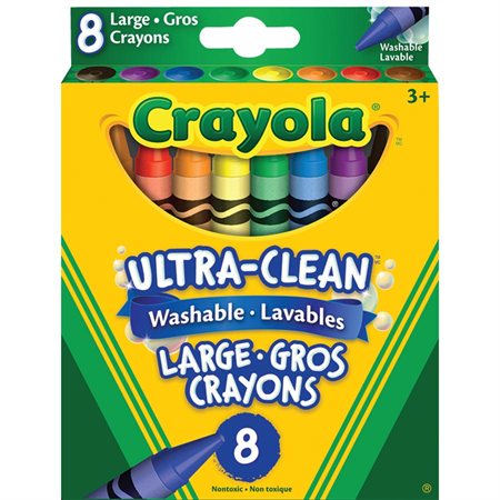 Crayons de cire Ultra-Clean™ Boîte de 8