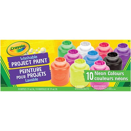 Boîte 6 Bouteilles de peinture lavable CRAYOLA Crayola - Peinture enfant -  Achat & prix