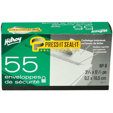 Press-it Seal-it® Envelope #8. 6-1 / 2 x 3-5 / 8 in. box 55 - security