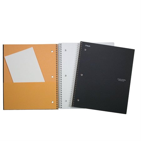 Five Star® Spiral Notebook 1 subject, 200 pages, 11 x 8-1 / 2". quadruled