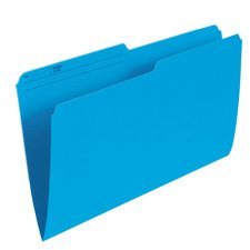 Reversible Coloured File Folders Legal size blue