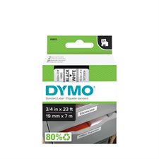 Cartouches D1 pour étiqueteuses Dymo® 24 mm x 7 m noir sur blanc