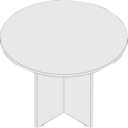 Round Meeting Table mahogany