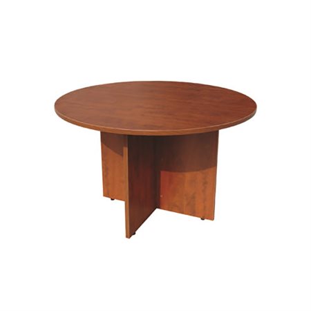 Table de réunion ronde cerisier