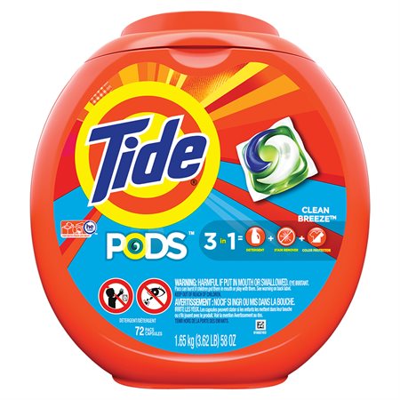 Tide Pods® Laundry Detergent Packs Package of 72 Ocean Mist™