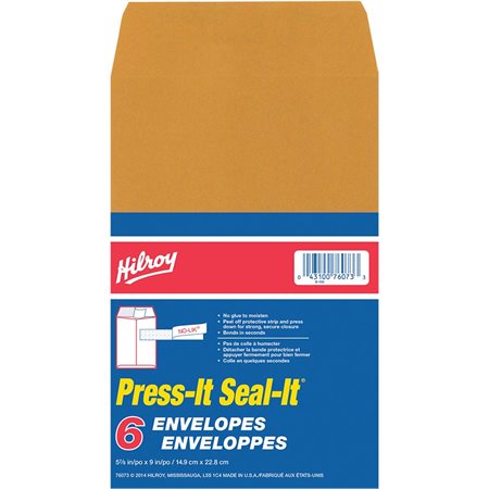 Press-it Seal-it® Kraft Envelope 5-7 / 8 x 9 in. (6)