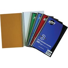 Spiral Notebook 3 subjects, 300 pages assorted