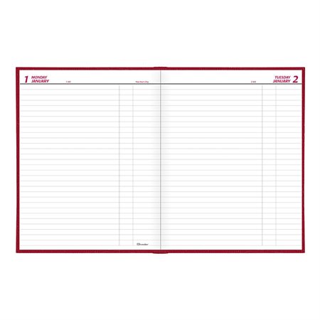 Traditional Daily Planner (2024) 10 x 7-7 / 8 in red