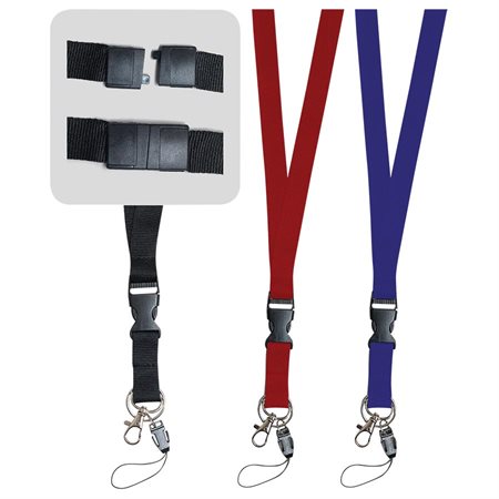 Lanyard with Plastic Clip blue