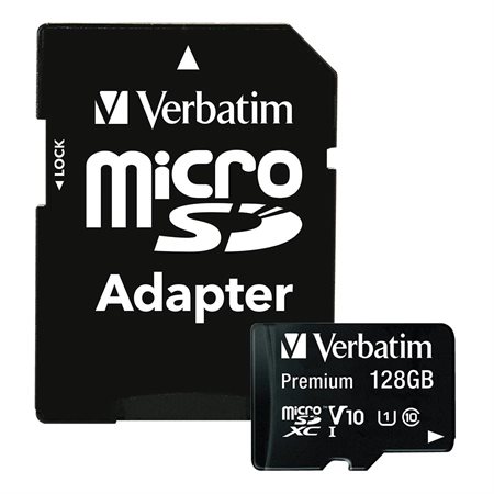 Carte mémoire micro SDHC / SDXC Premium avec adaptateur Classe 10 SDXC, 70 Mo / s. 128 Go