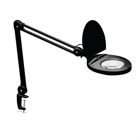 Lampe pince loupe LED noir