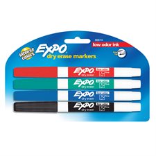 Expo 1871131 Black Low-Odor Ultra Fine Point Dry Erase Marker - 12/Pack