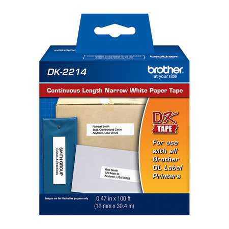 Labels for QL Printers Continuous paper tape 1 / 2" x 100'
