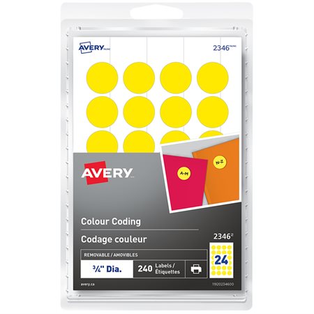 Self-Adhesive Colour Coding Labels yellow