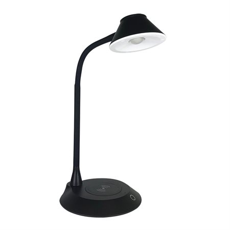 Lampe de bureau LED noir dimmable avec chargeur de téléphone sans fil