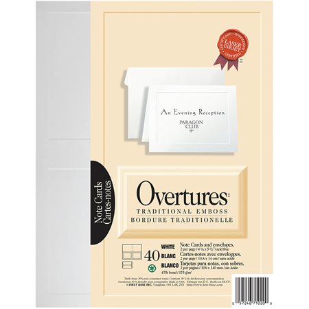 Overtures® Note Cards white