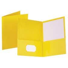 Twin-pocket portfolio By unit yellow
