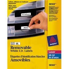 Removable I.D. labels 1-3/4 x 1/2" (800)