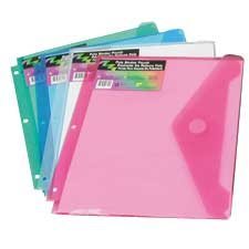 Binder Pouch Translucent, assorted colours.