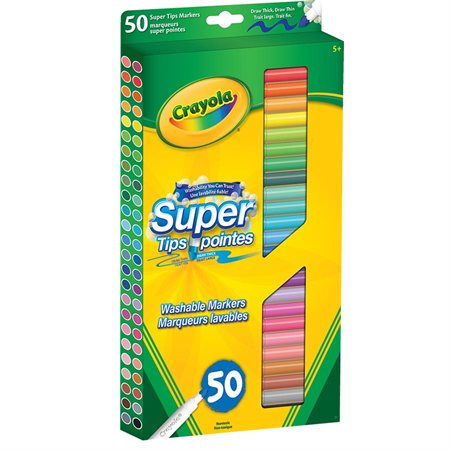 Crayola® super tips marqueurs lavables - 50/paquet 744615