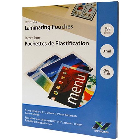 Pochettes de plastification à chaud 3 mil 3 mil.