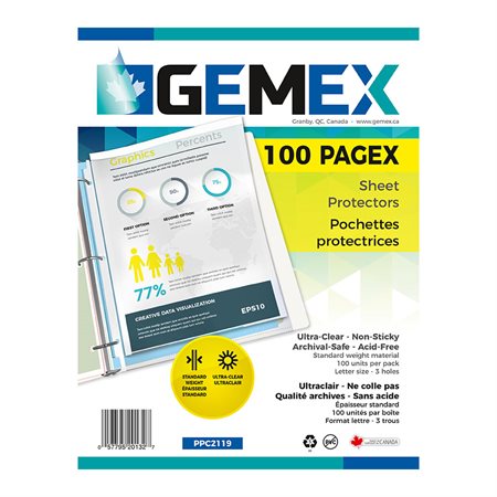 Pagex™ Ultra-Clear Page Holder Lightweight 0.002” box 100