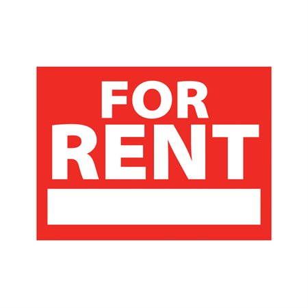 Plastic Sign FOR RENT