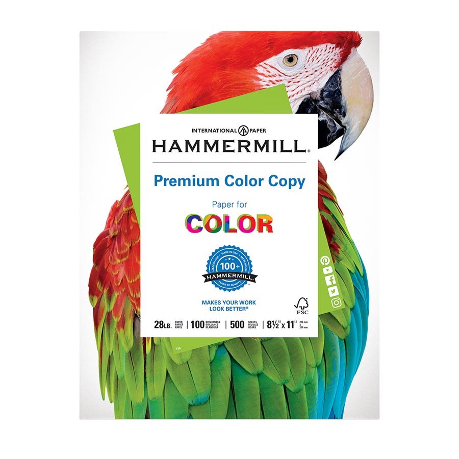 Papier Hammermill Color Copy Digital 28 lb Paquet de 500. lettre 81
