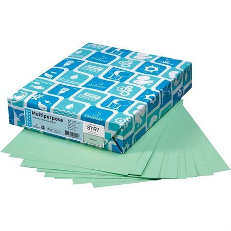 Papier de couleur à usages multiples Lettermak® Format lettre - 8-1 / 2 x 11" vert