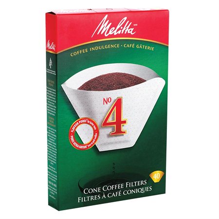 Coffee Filters No 4, cone shape. box 40