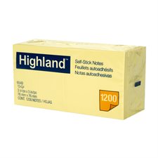 Highland™ Self-Adhesive Notes Yellow 3 x 3 in.