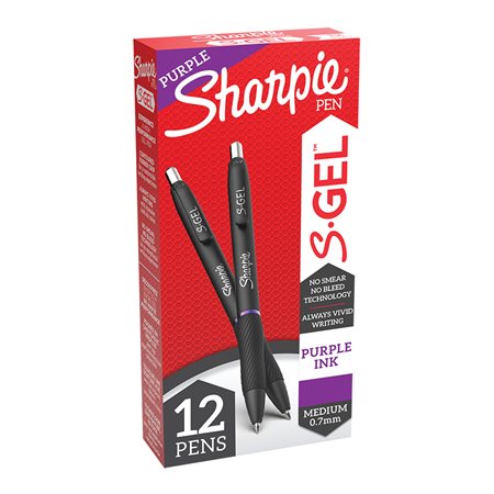 Sharpie S.Gel Retractable Pen 0.7 mm violet ink, black