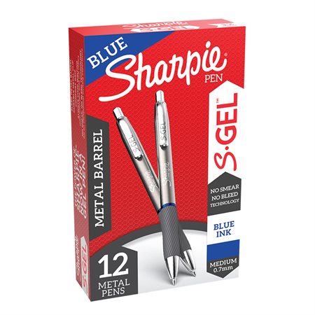Sharpie S.Gel Premium Pen blue ink black / metal