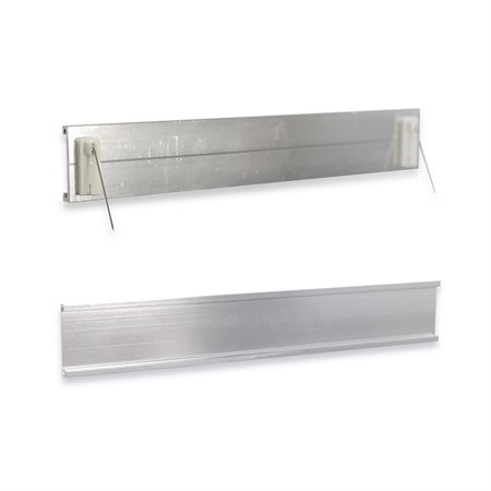 Partition Name Plate Holder 1 x 7'' Silver