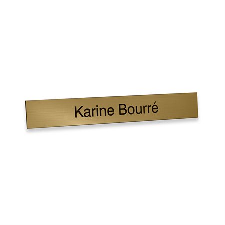 Engraved Name Plate 1 / 16'' x 1 x 7'' Gold
