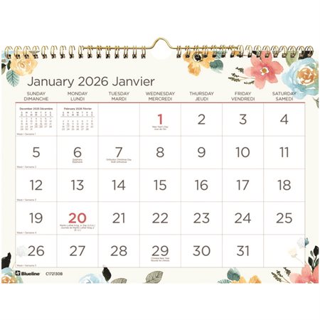 Large Print Wall Calendar (2025)