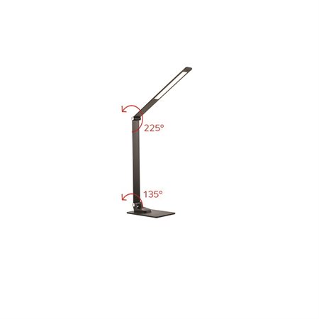 Lampe de bureau LED multifonctionnelle et pliable Horizon noir