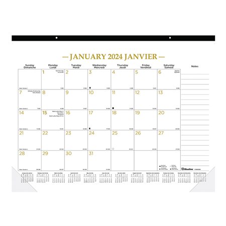Gold Lines Monthly Desk Pad (2025)