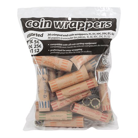 Paper Coin Tube assorted
