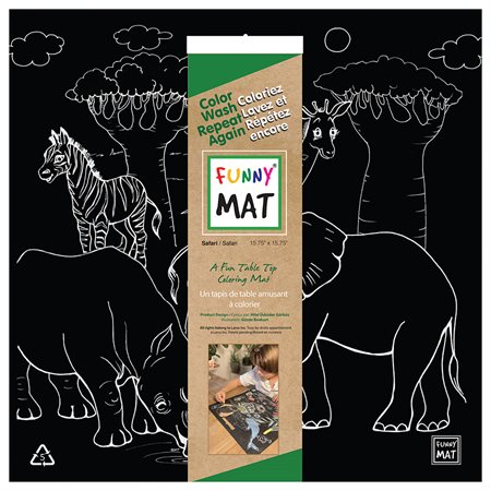 Napperon à colorier Funny Mat® safari