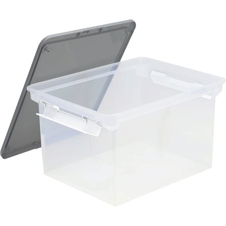 Storage Utility Tote with Lid clear