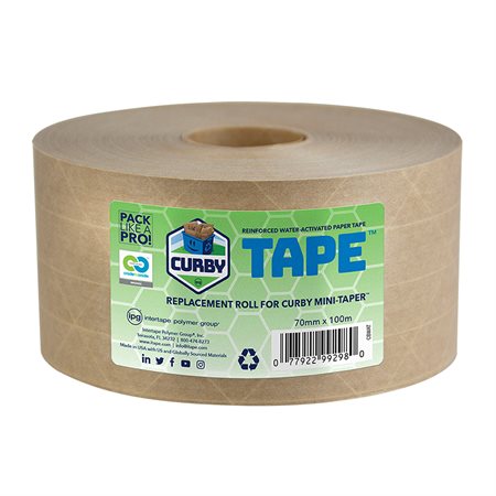 Curby® Mini-Taper Manual Tape Dispenser Refill - 70 mm x 100 m