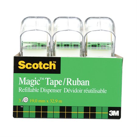 Scotch® Magic™ Adhesive Tape Dispenser 19 mm x 32.9 m. Pack of 3